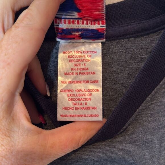 Majestic Yankees Kids Long Sleeve Shirt - Navy and Gray. Size 8. - Picture 7 of 8